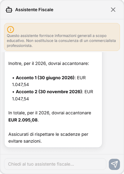 Chatbot Pyva β risposta istantanea del commercialista tascabile