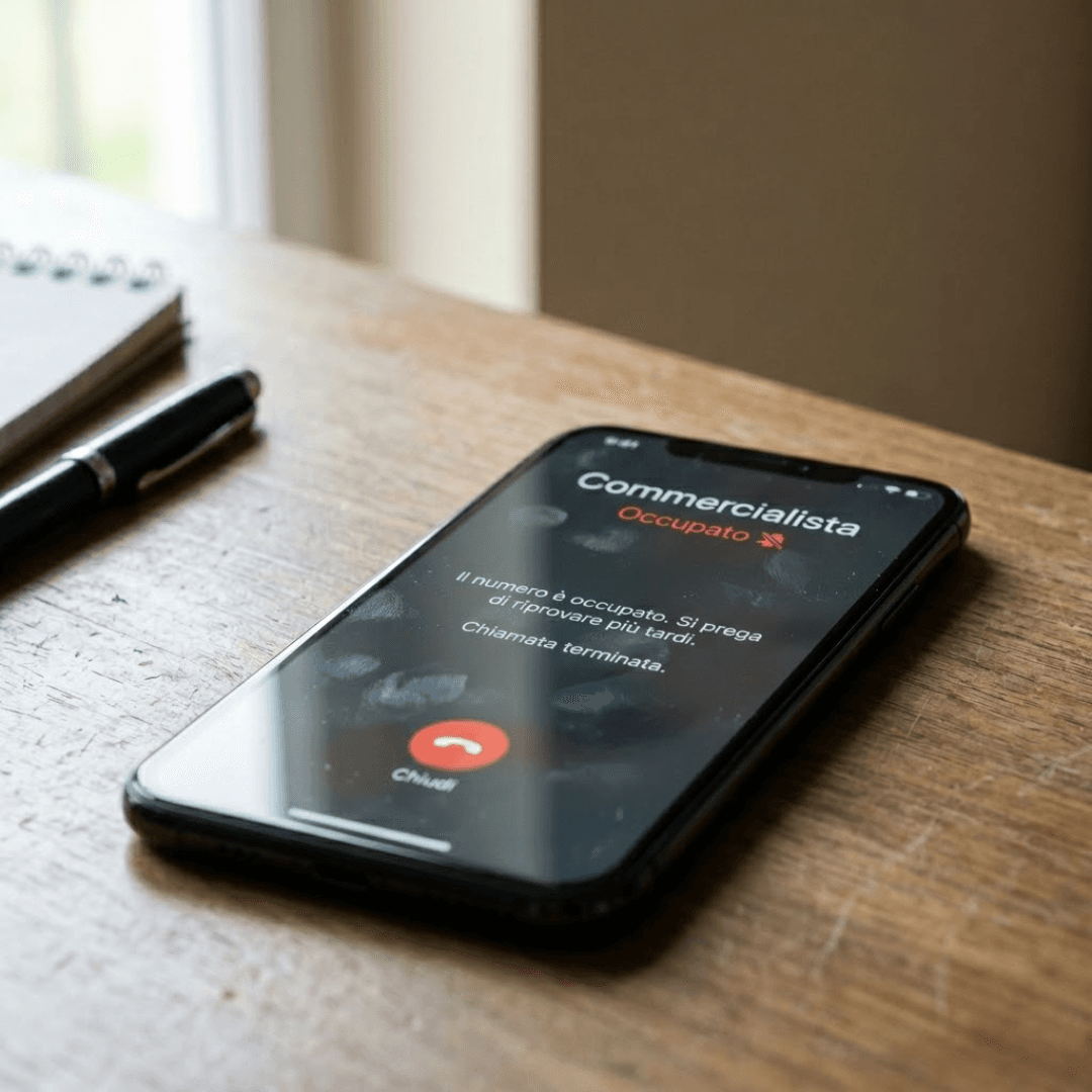 Chiamata al commercialista che va a vuoto