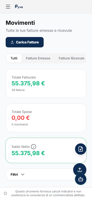Movimenti Pyva su mobile